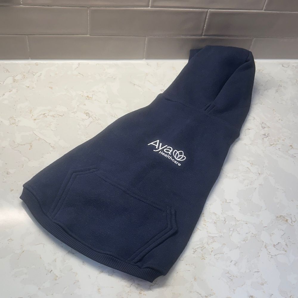 Aya Healthcare Navy Dog Hoodie